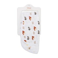 Lulujo Barnyard & Hen and Chick2 Piece Burp Cloth