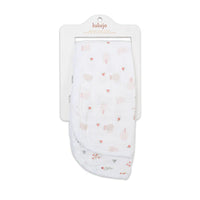 Lulujo Kitty & Flower 2 Piece Burp Cloth