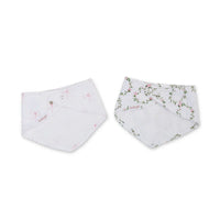 Lulujo Bows & Rose Trellis 2 Pack Bandana Bibs