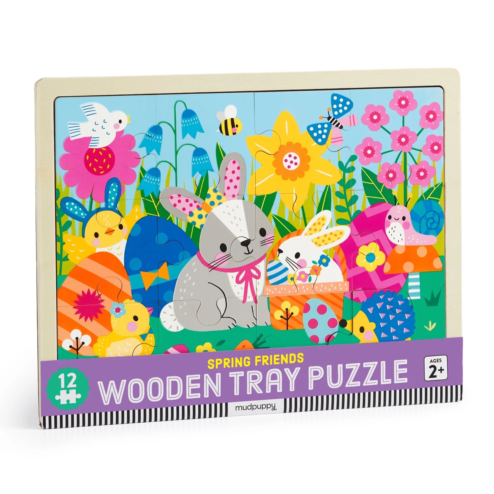 Mudpuppy Spring Friends 12 Piece Wooden Puzzle