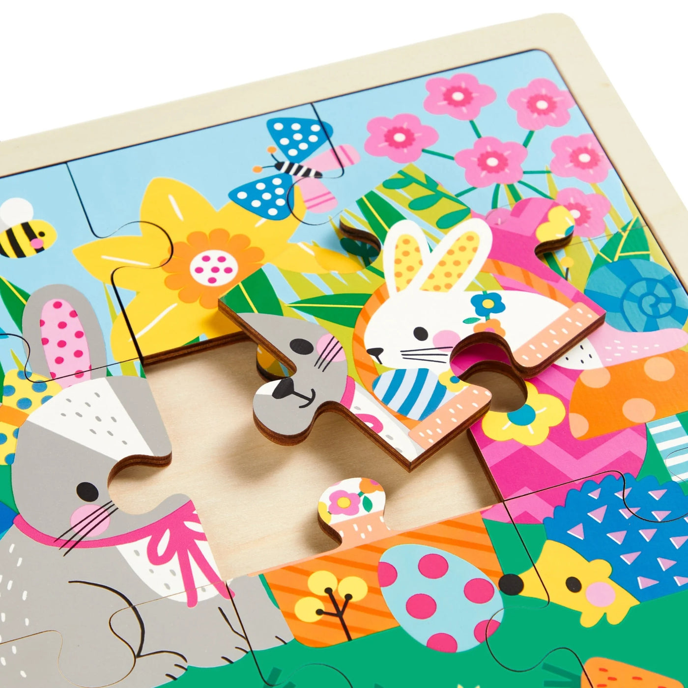 Mudpuppy Spring Friends 12 Piece Wooden Puzzle