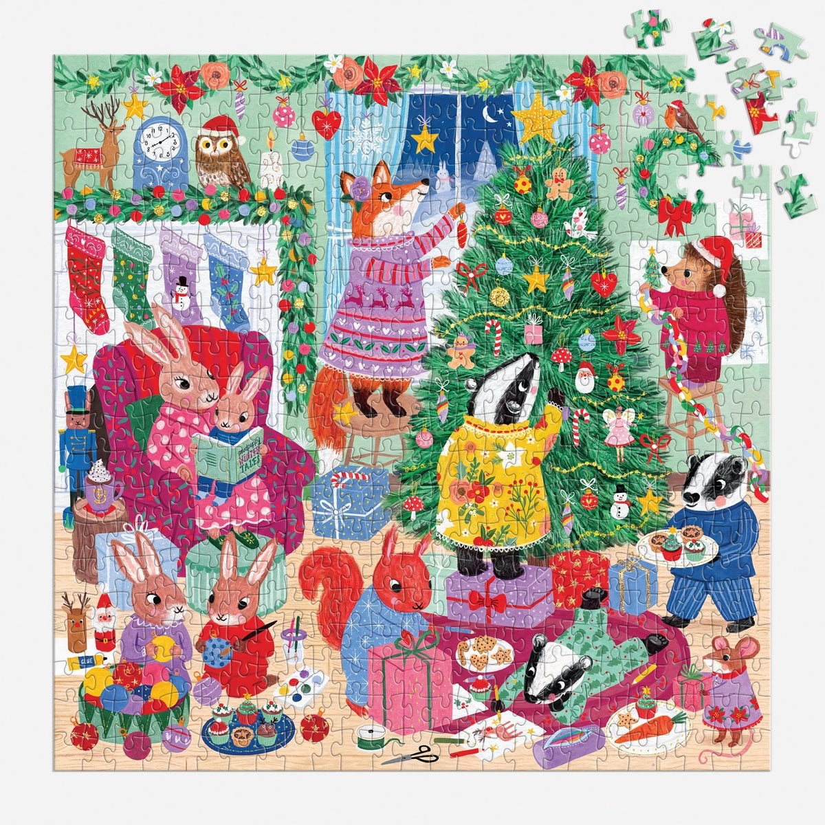 Mudpuppy Evergreen Evening 500 Piece Family Puzzle