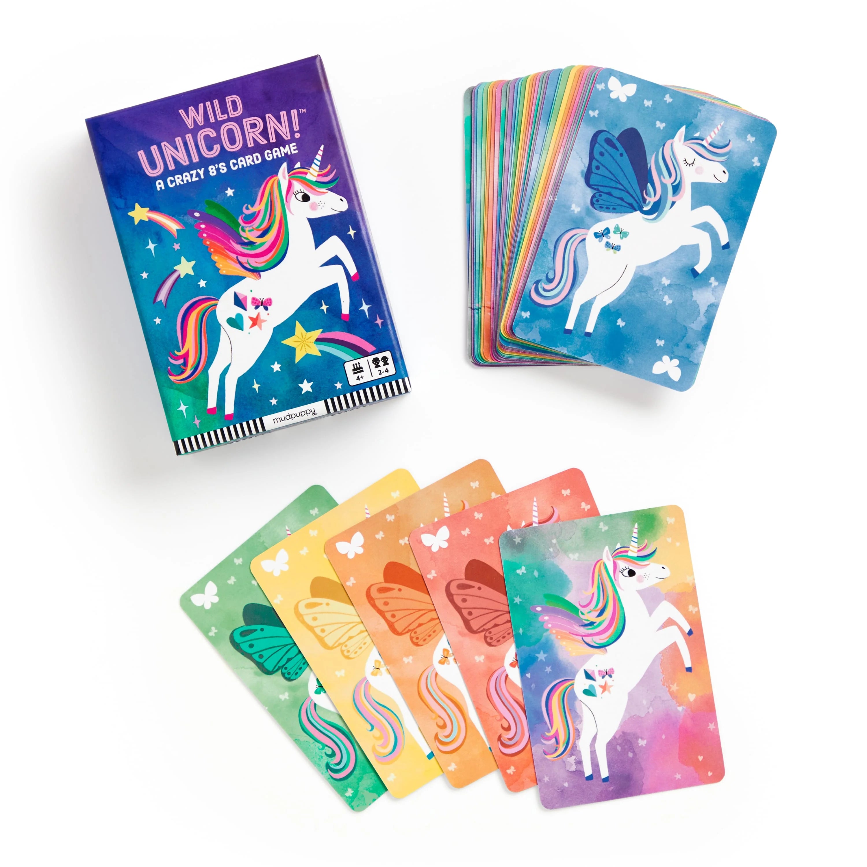 Mudpuppy Wild Unicorn Card Game (Crazy 8s Card Game)