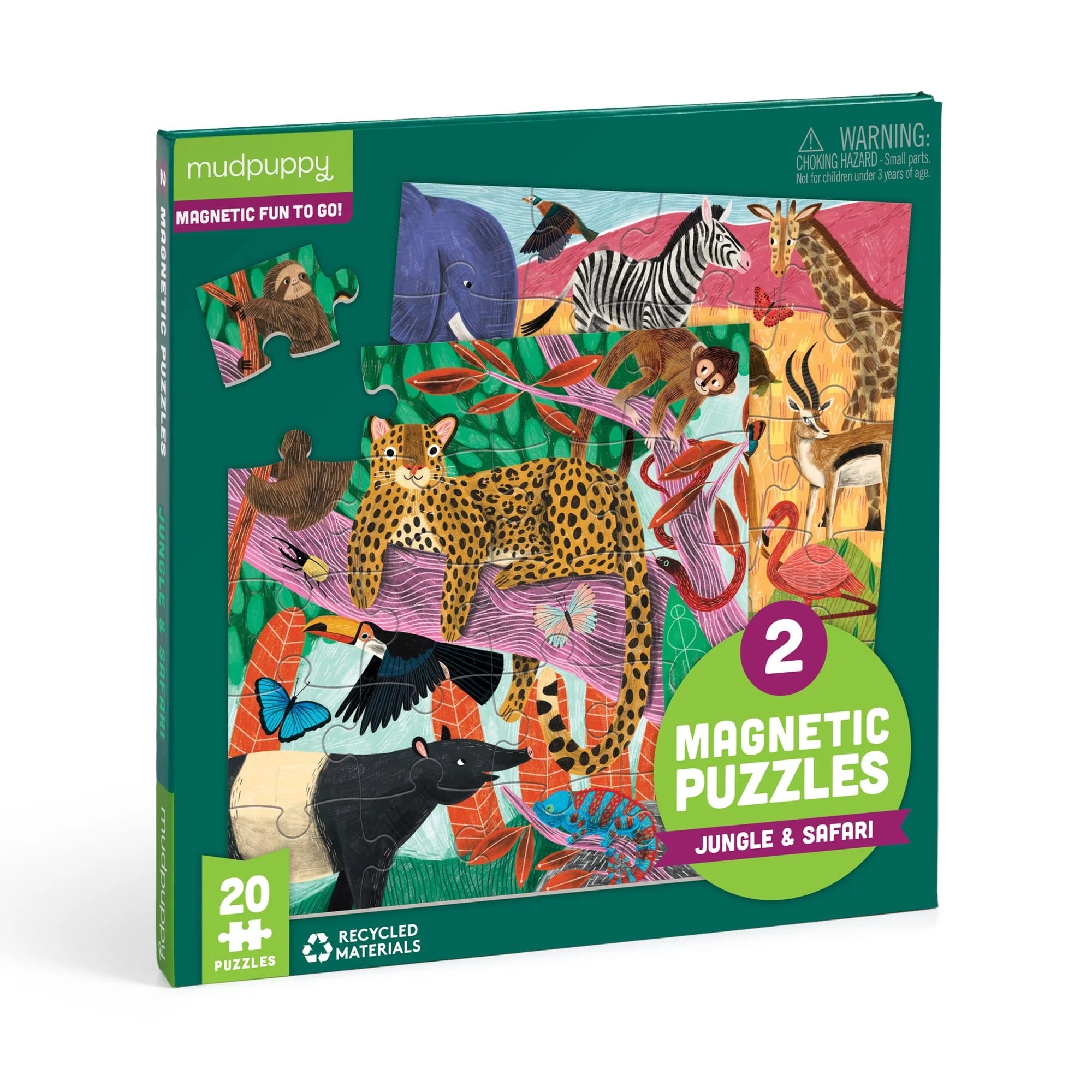 Mudpuppy Jungle & Safari Magnetic Puzzles