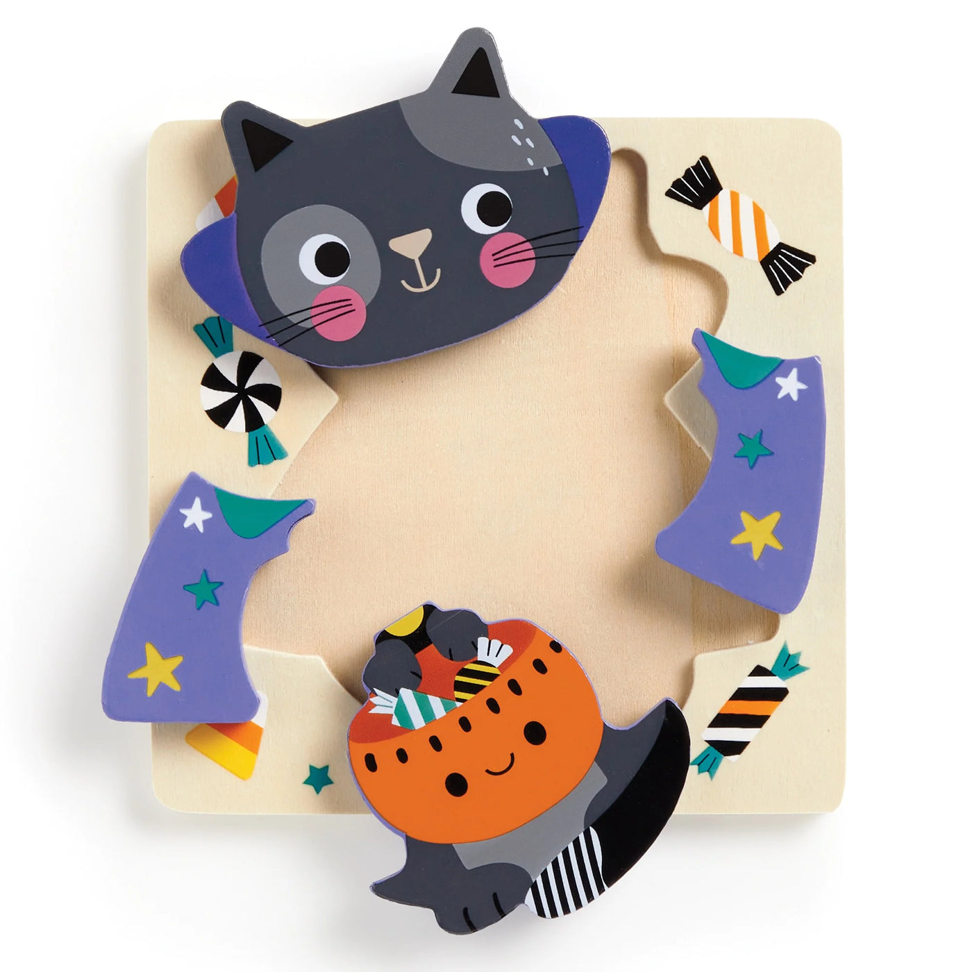 Mudpuppy Spooky Friend - Set of 4 Wooden Puzzles