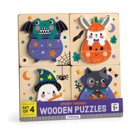 Mudpuppy Spooky Friend - Set of 4 Wooden Puzzles