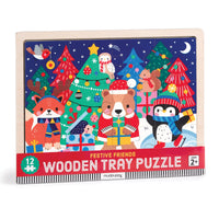 Mudpuppy Christmas 12pc Wooden Puzzle