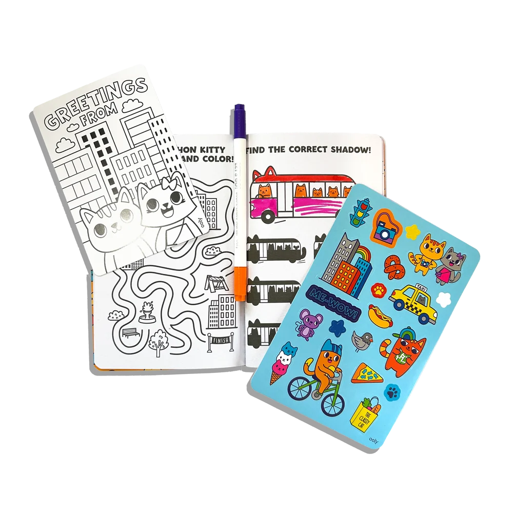 Ooly Let's Go!! : Activity & Colouring Kit - Kitty In The City