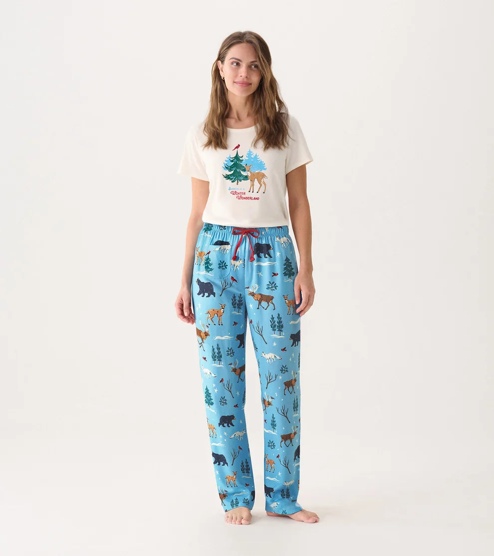 Winter Wonderland Women's Jersey Pajama Pant 🍁 Little Blue House