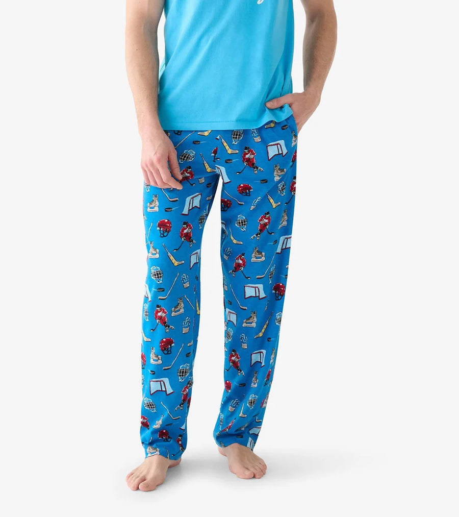 Hockey Night Men's Pajama Pant 🍁 Little Blue House