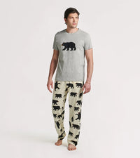 Black Bears Men's Jersey Pajama Pant 🍁 Little Blue House