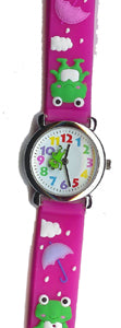 Frogs w/ Umbrellas Children's Watch