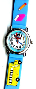 Pencils Erasers School Bus Children's Watch