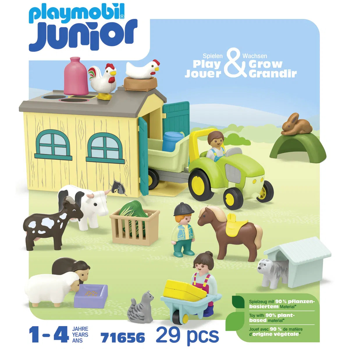 Playmobil Junior Farm Adventure With Tractor 71656