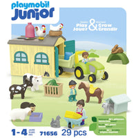 Playmobil Junior Farm Adventure With Tractor 71656