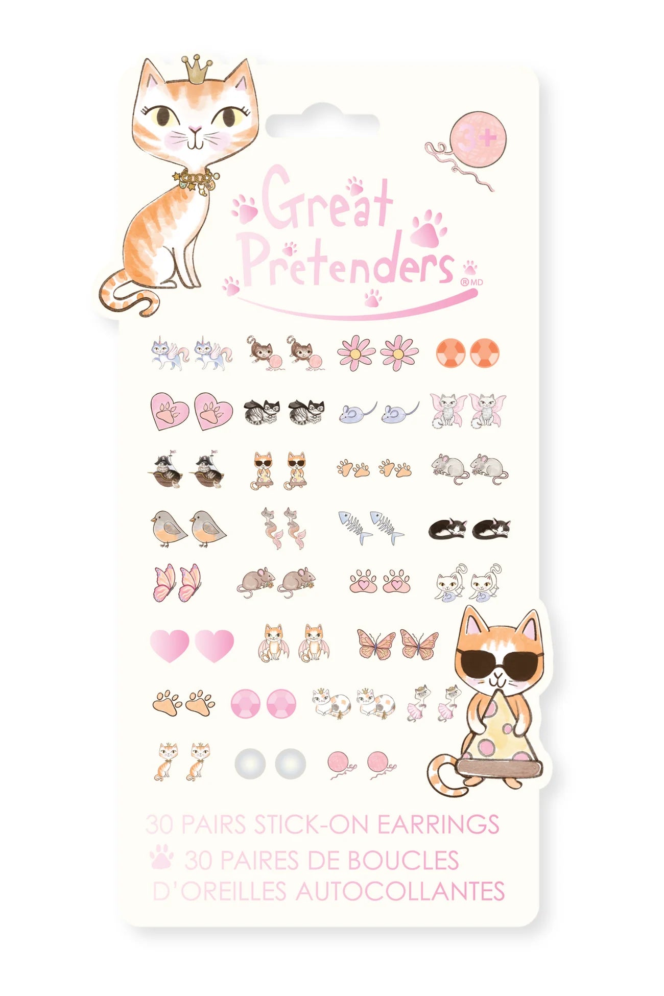 Great Pretenders Paw-some Sticker Earrings, 30 Pairs