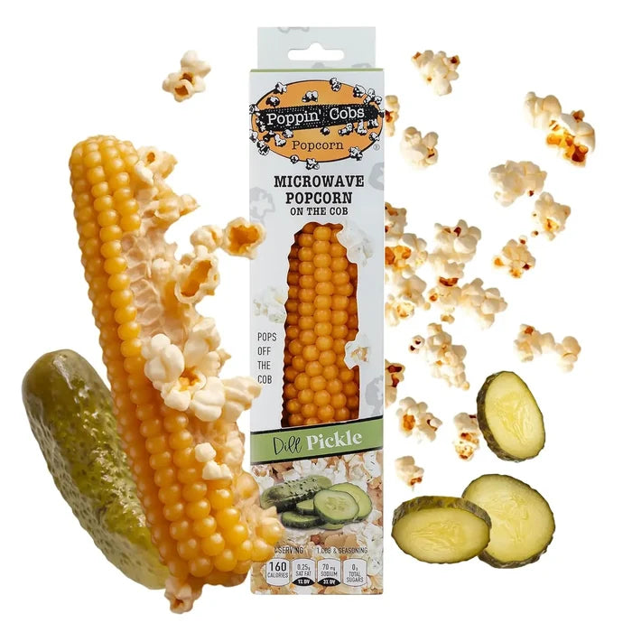 Poppin Cobs Microwave Popcorn - Dill Pickle