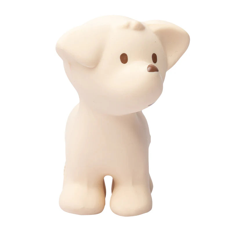 Tikiri Puppy Organic Natural Rubber Rattle, Teether & Bath Toy