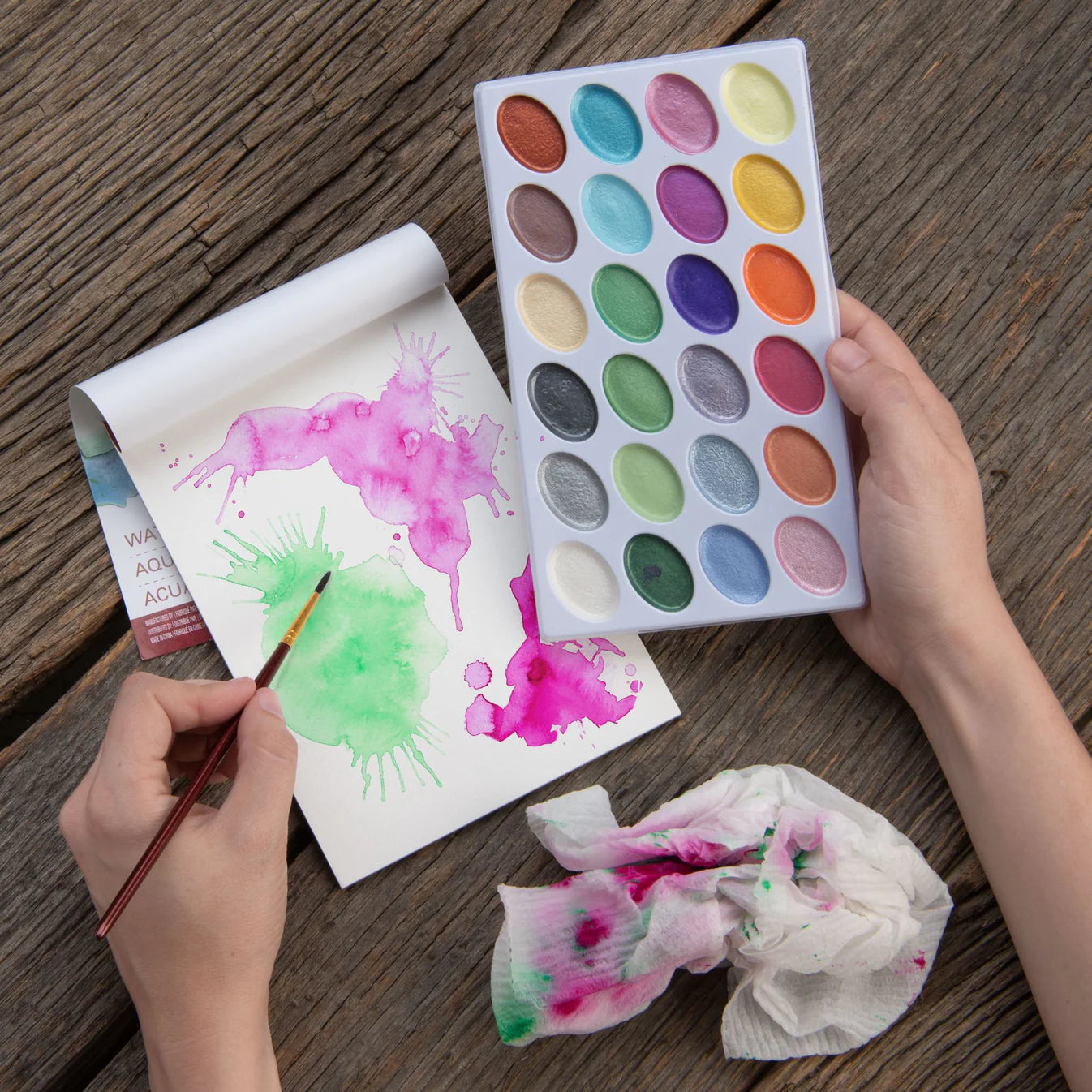 Royal & Lanknickle Pearlescent Watercolour Cakes