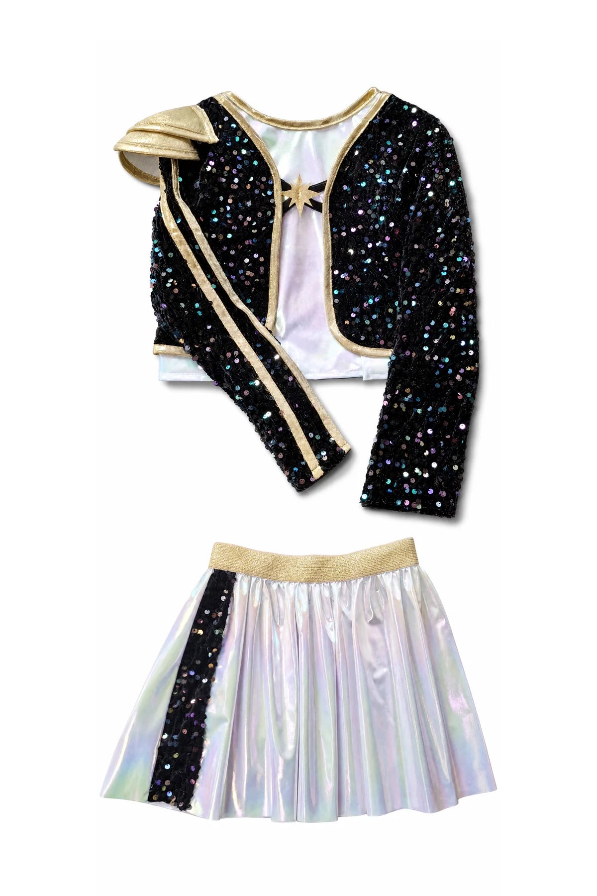 Rockstar Star Warrior Set With Jacket & Attached Shirt and Skirt 5-6 Years