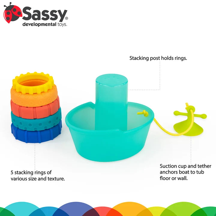 Sassy Baby Stackin' Ship Tub Toy 6mths+