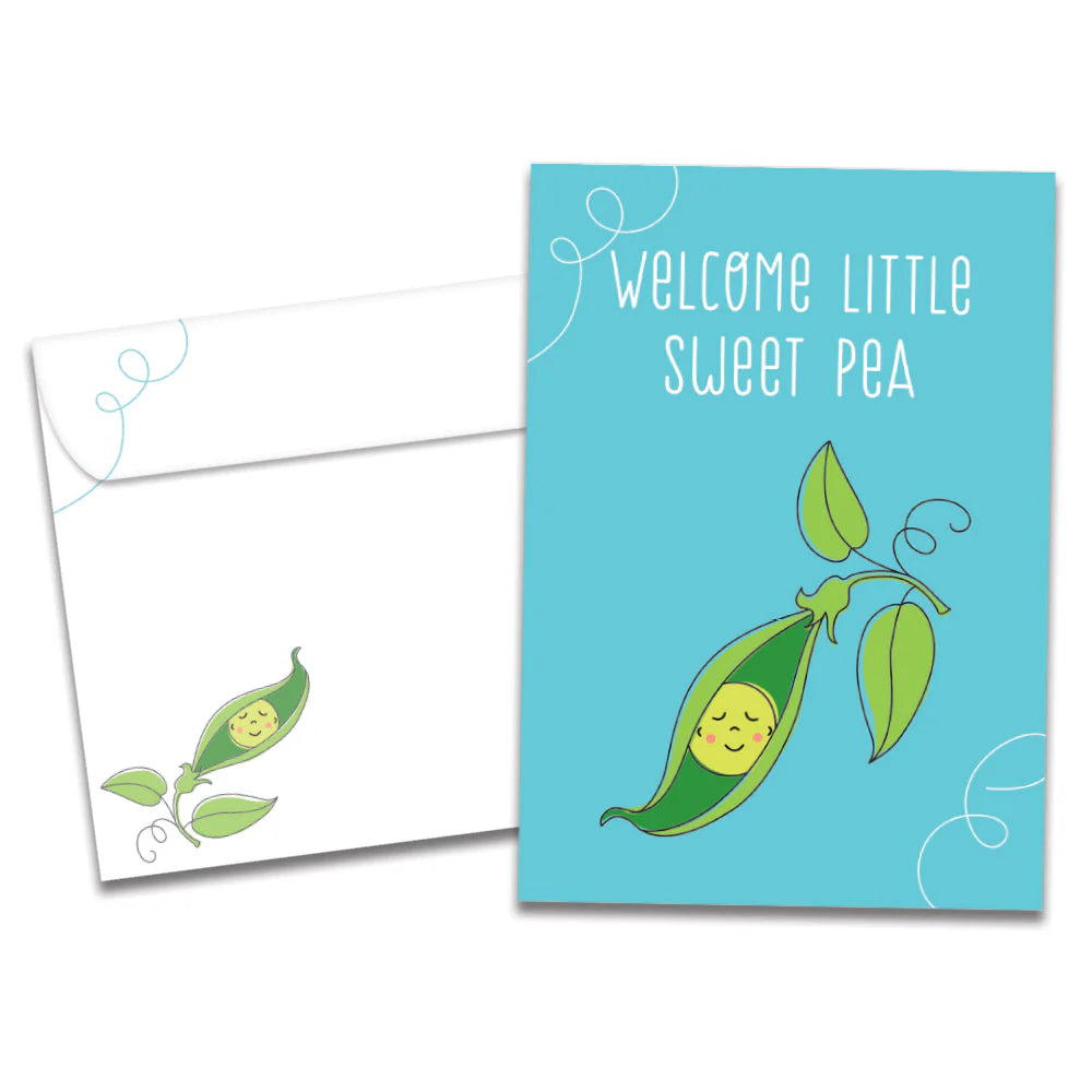 Tree Free Greeting Card Welcome Little Sweet Pea - New Baby
