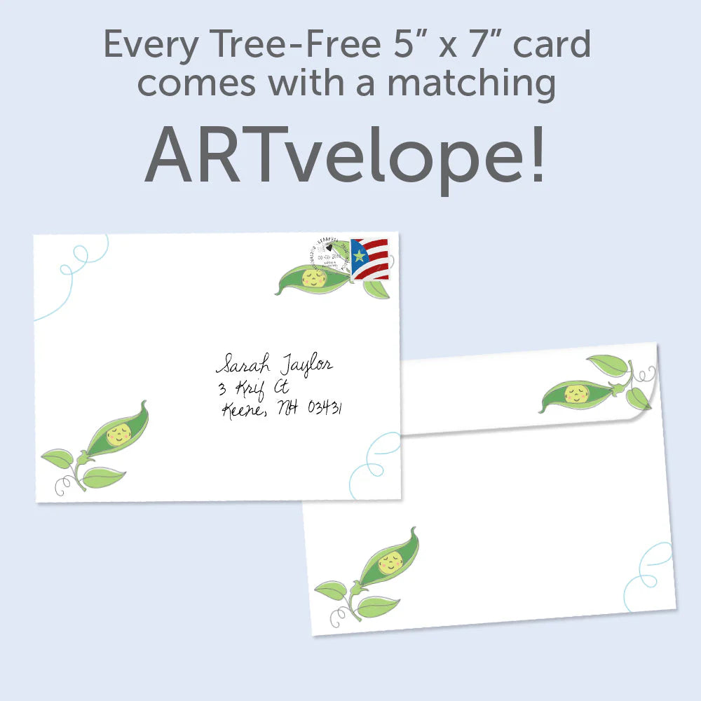 Tree Free Greeting Card Welcome Little Sweet Pea - New Baby