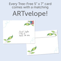 Tree Free Greeting Card Welcome Little Sweet Pea - New Baby