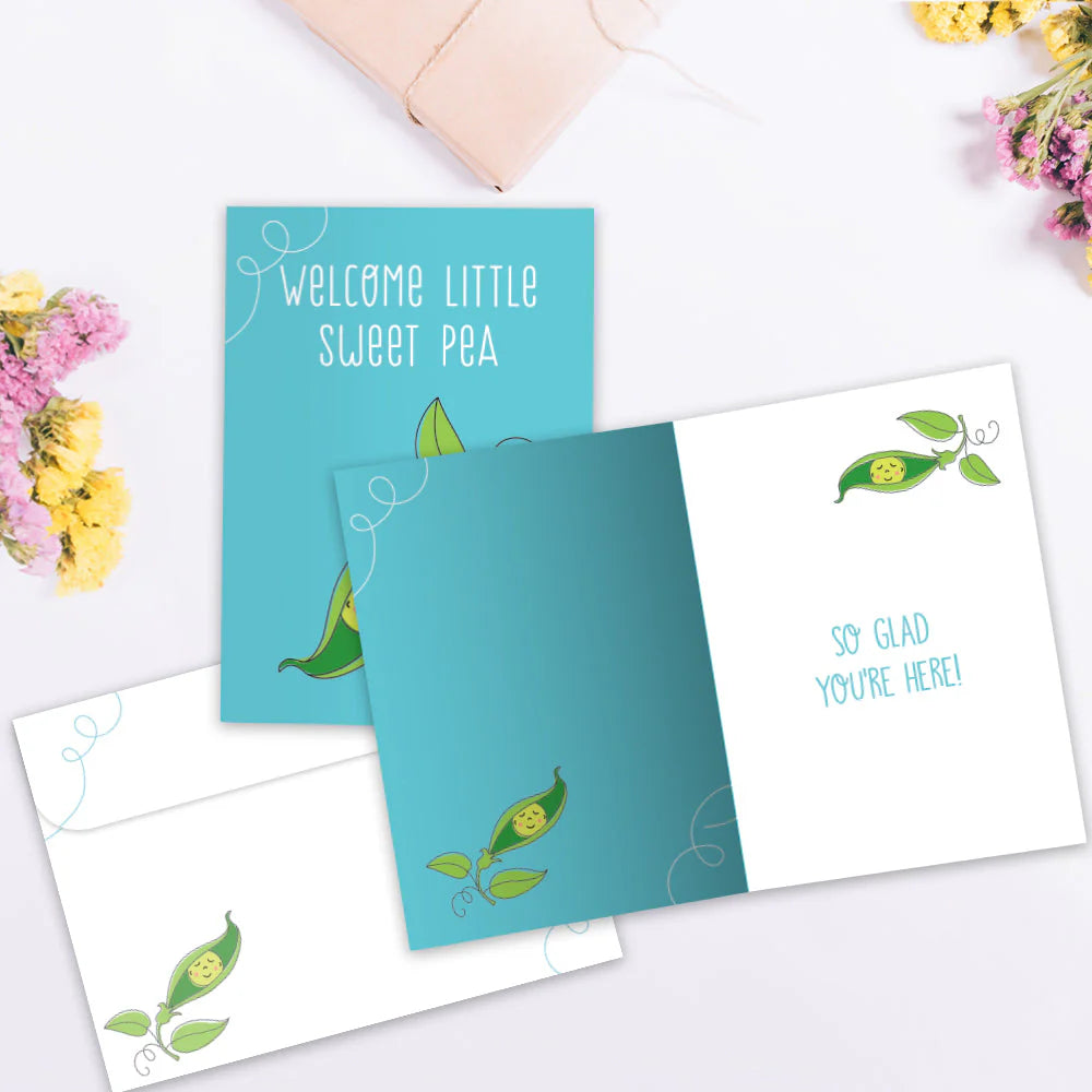 Tree Free Greeting Card Welcome Little Sweet Pea - New Baby