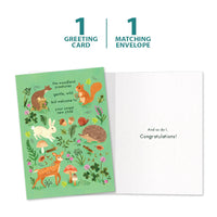 Tree Free Greeting Card Woodland Creatures - New Baby