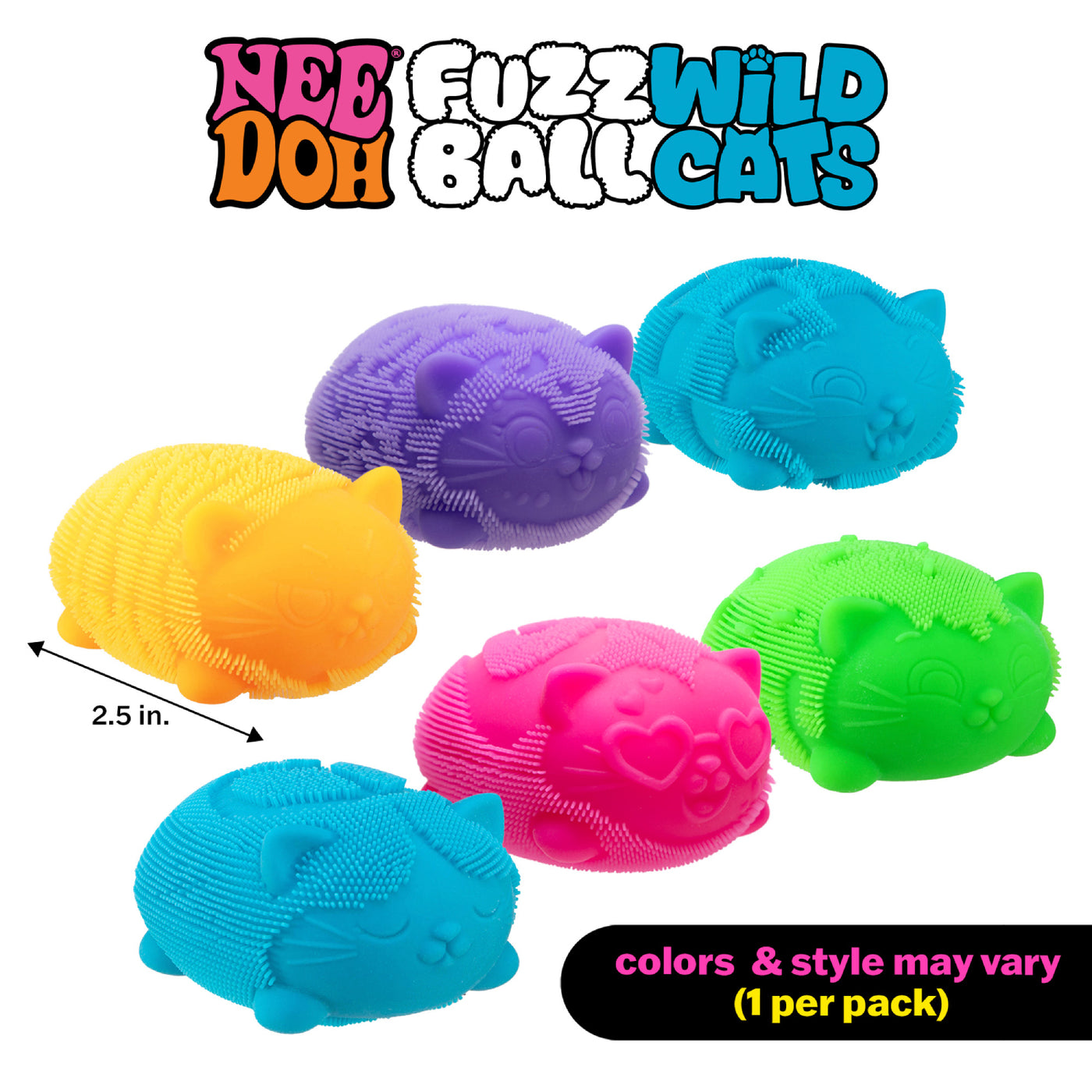 Schylling Wild Cats Fuzz Ball NeeDdoh