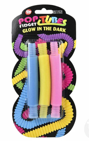 Pop Tubes Fidget Glow 3 Pack
