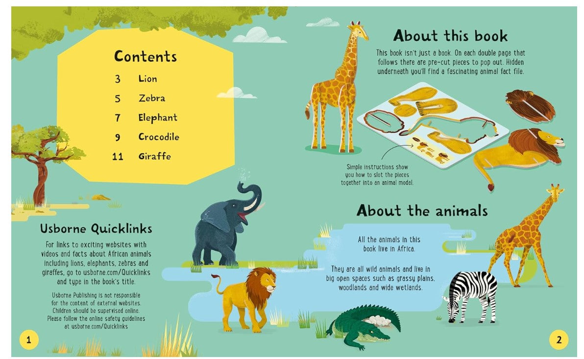 Usborne Slot-Together Animals Book