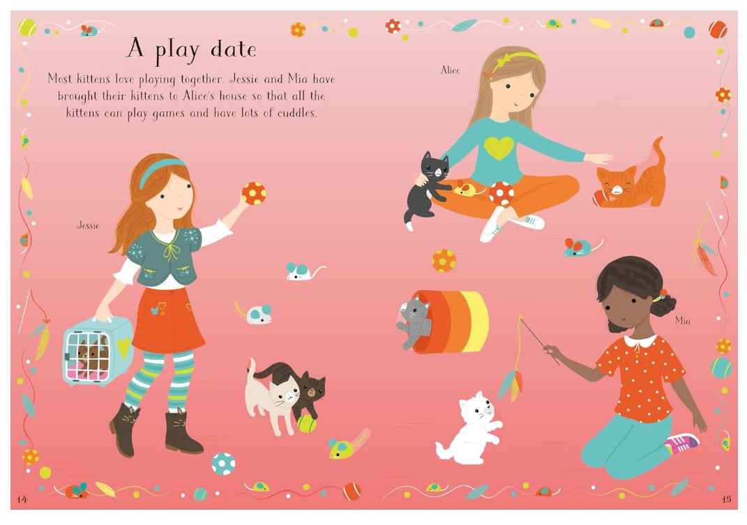 Usborne Little Sticker Dolly Dressing Kittens