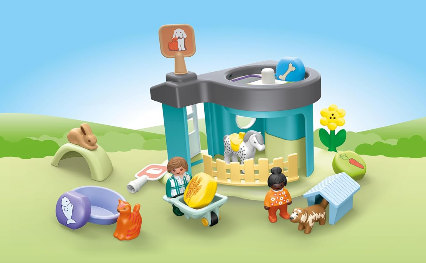 Playmobil Junior Animal Kennels with Treat Dispenser 71690