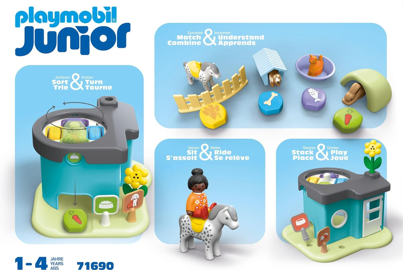 Playmobil Junior Animal Kennels with Treat Dispenser 71690