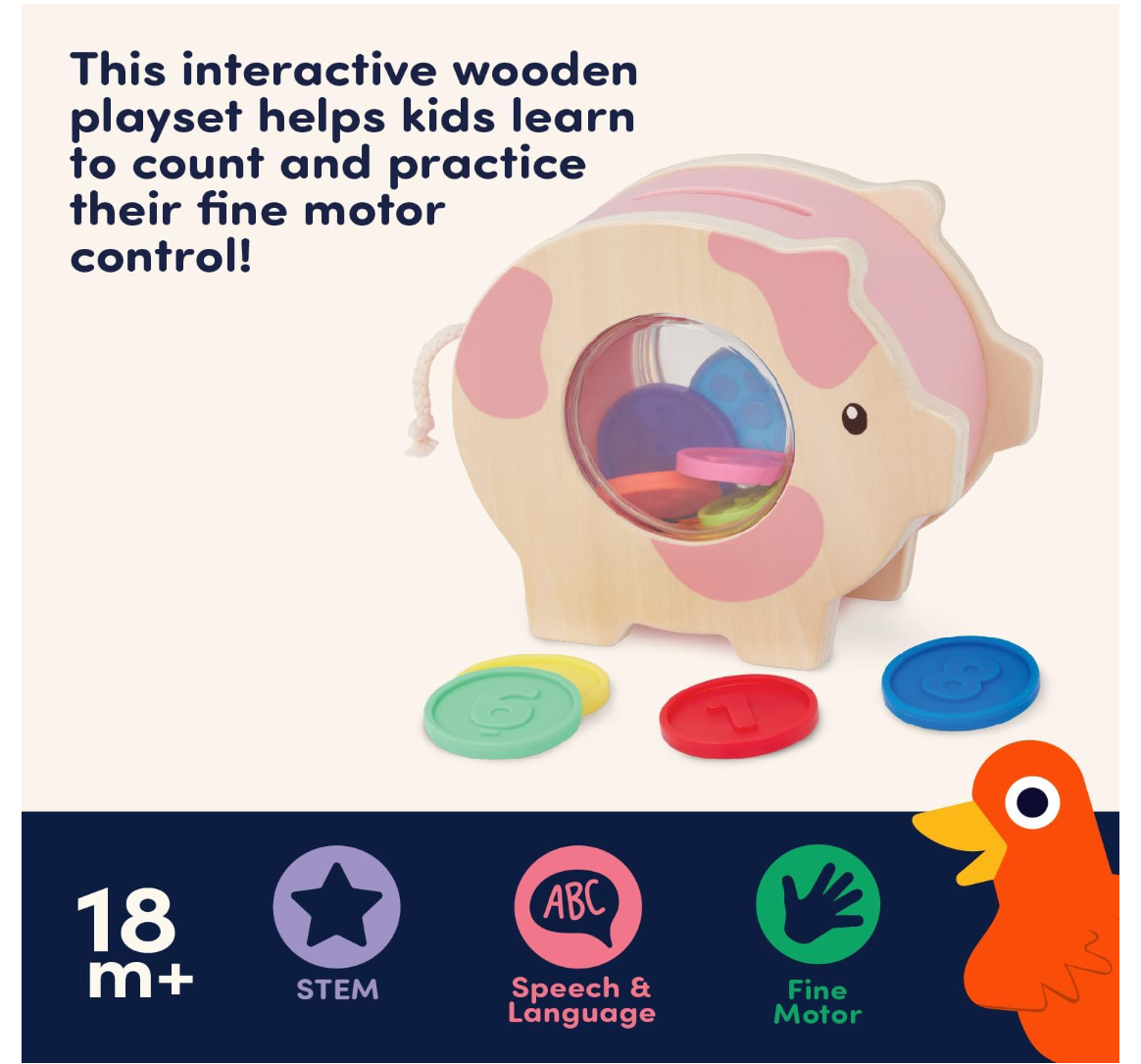 Battat Education Save & Count Piggy Bank