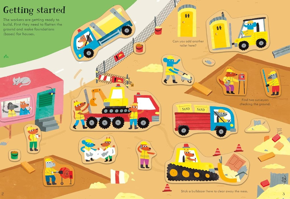 Usborne Little First Stickers Construction Site\