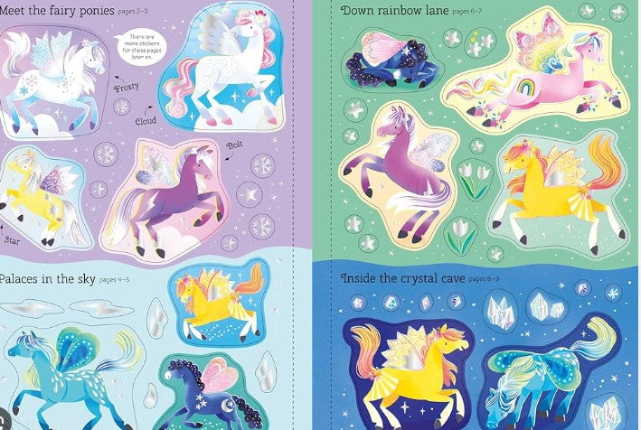 Usborne Sparkly Fairy Ponies Sticker Book