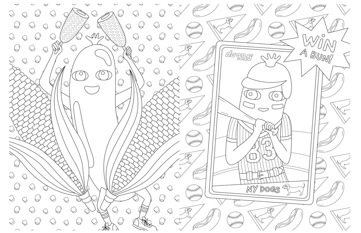 The Hot Dog Coloring & Activity Book