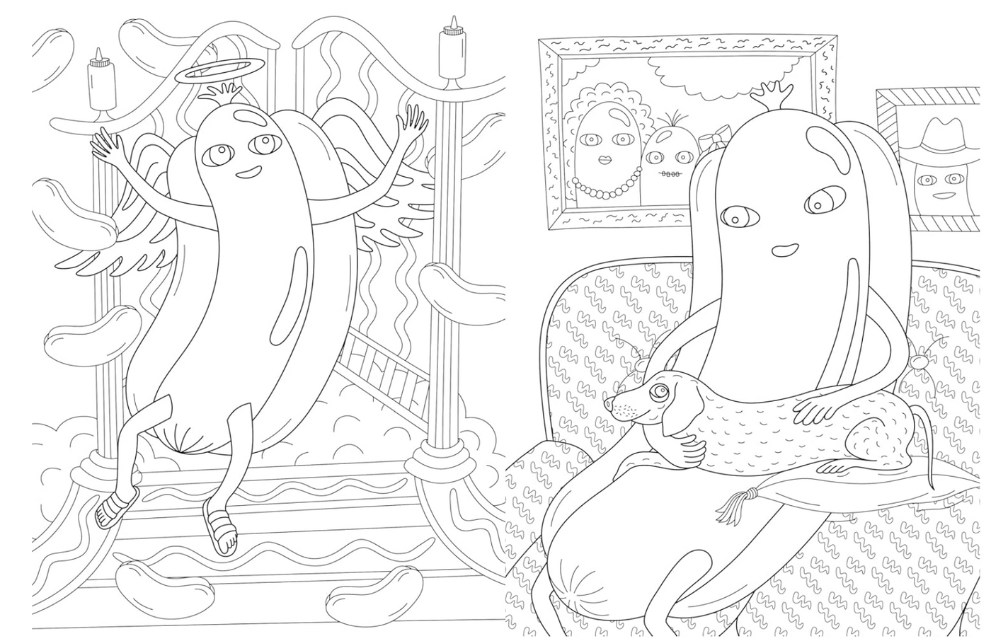 The Hot Dog Coloring & Activity Book