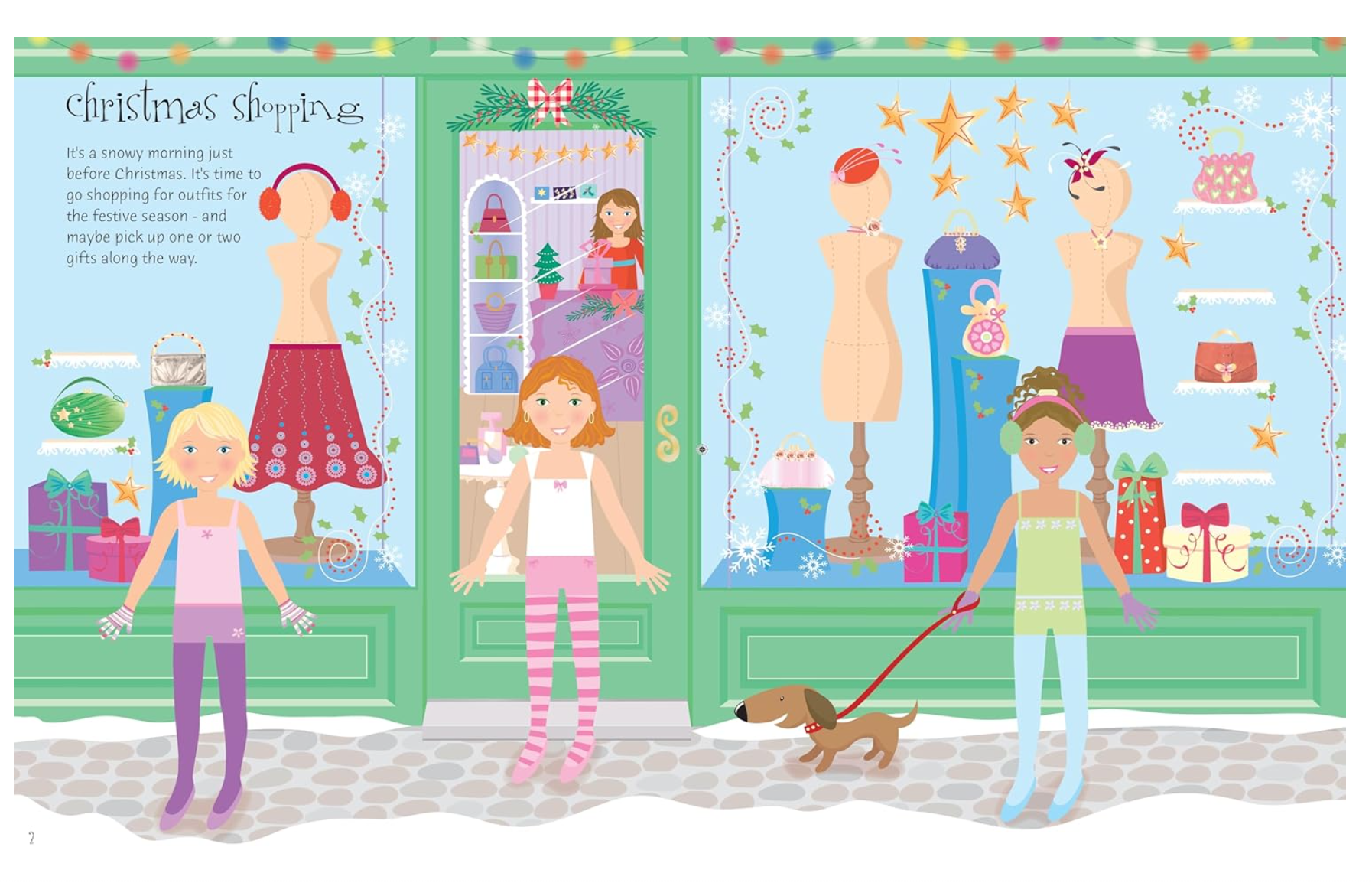 Usborne Sticker Dolly Dressing Christmas