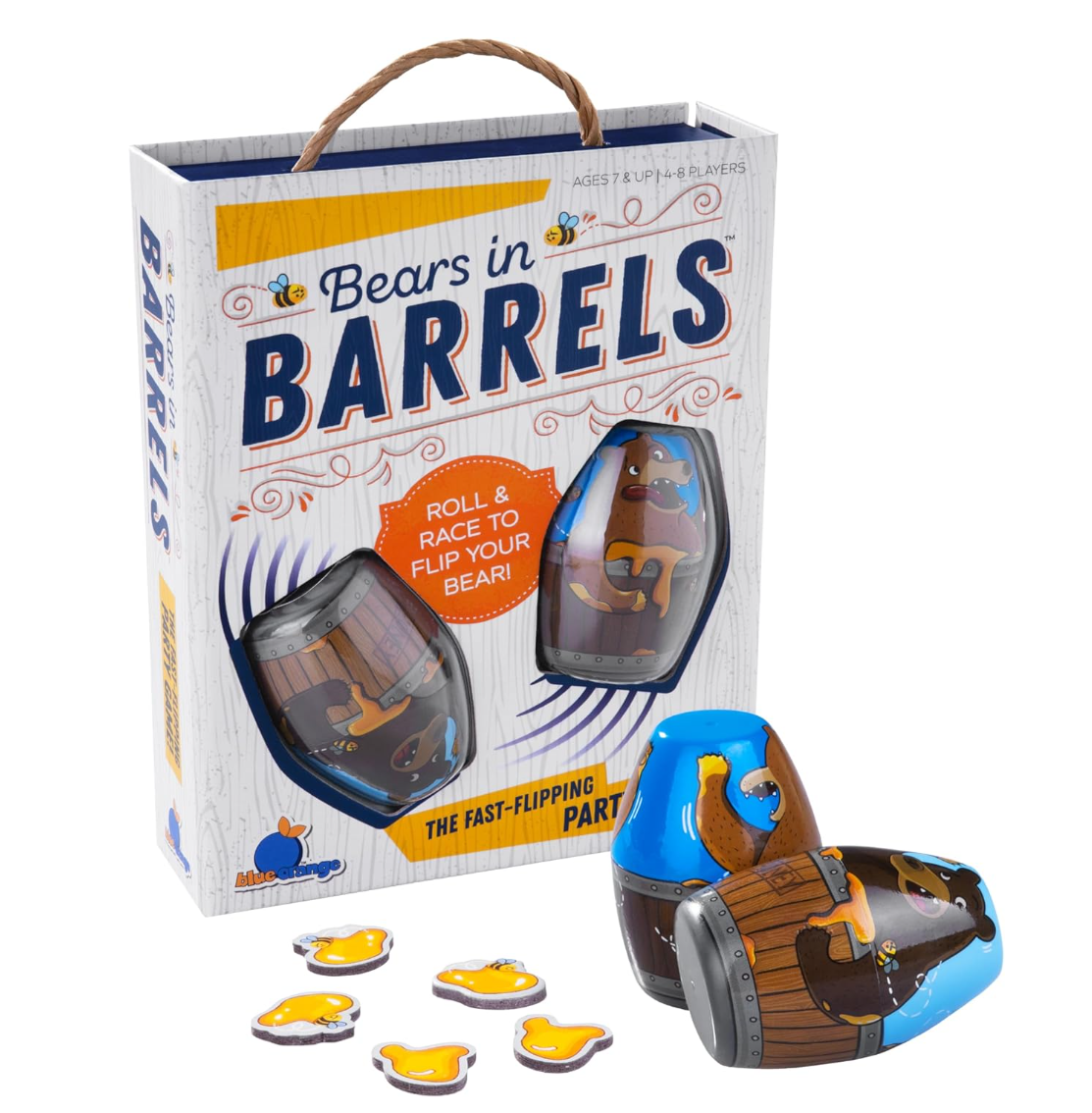 Blue Orange Bears In Barrels