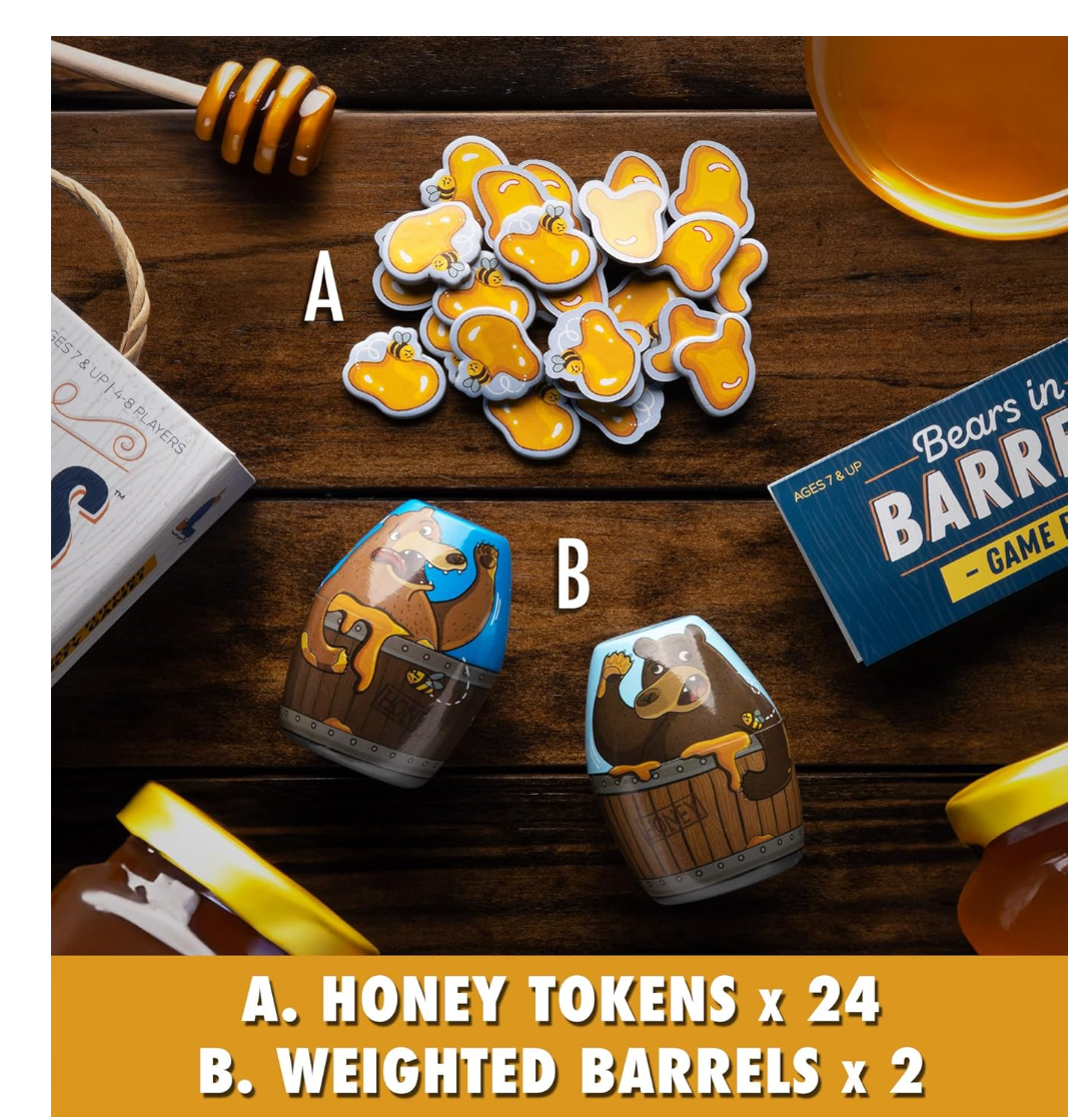 Blue Orange Bears In Barrels