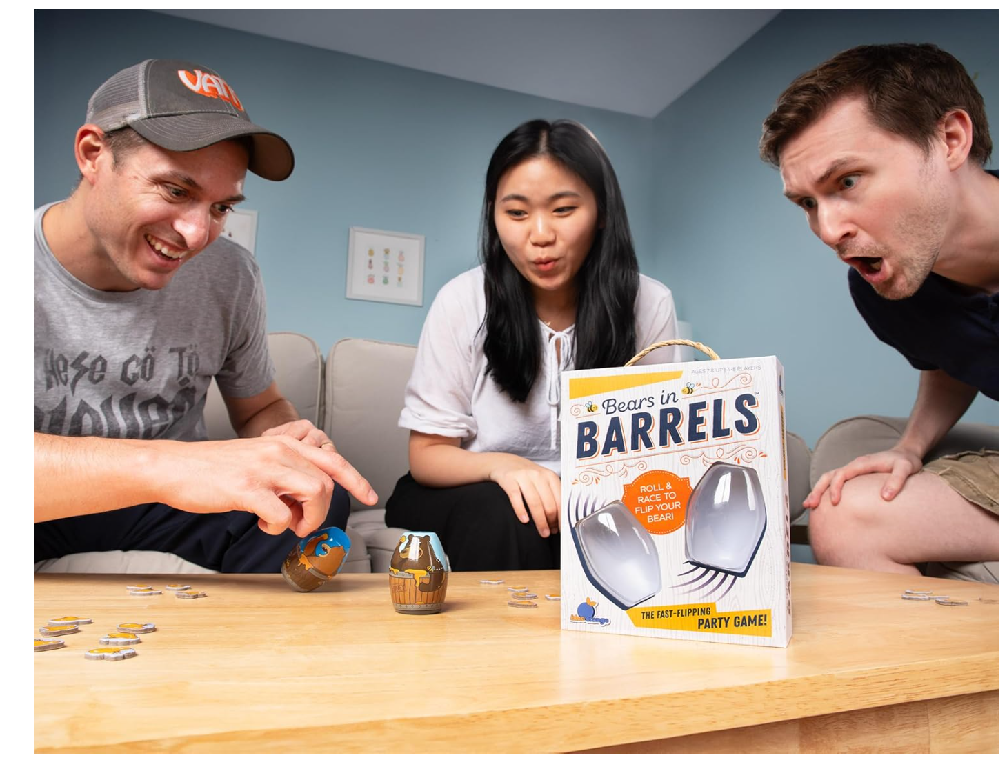 Blue Orange Bears In Barrels