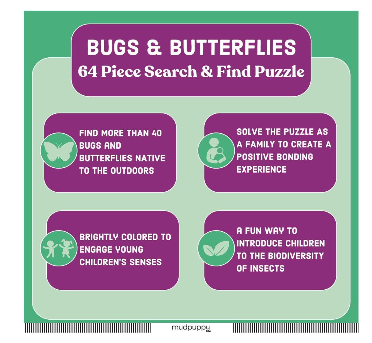 Mudpuppy Bugs & Butterflies Search & Find Puzzle