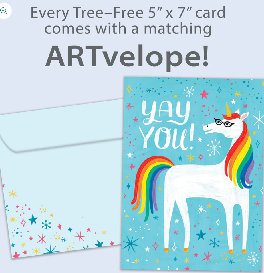 Tree Free Greeting Card Yay You - Unicorn