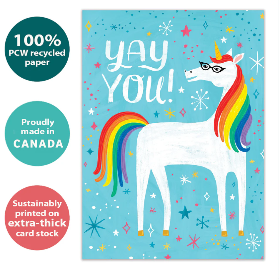 Tree Free Greeting Card Yay You - Unicorn