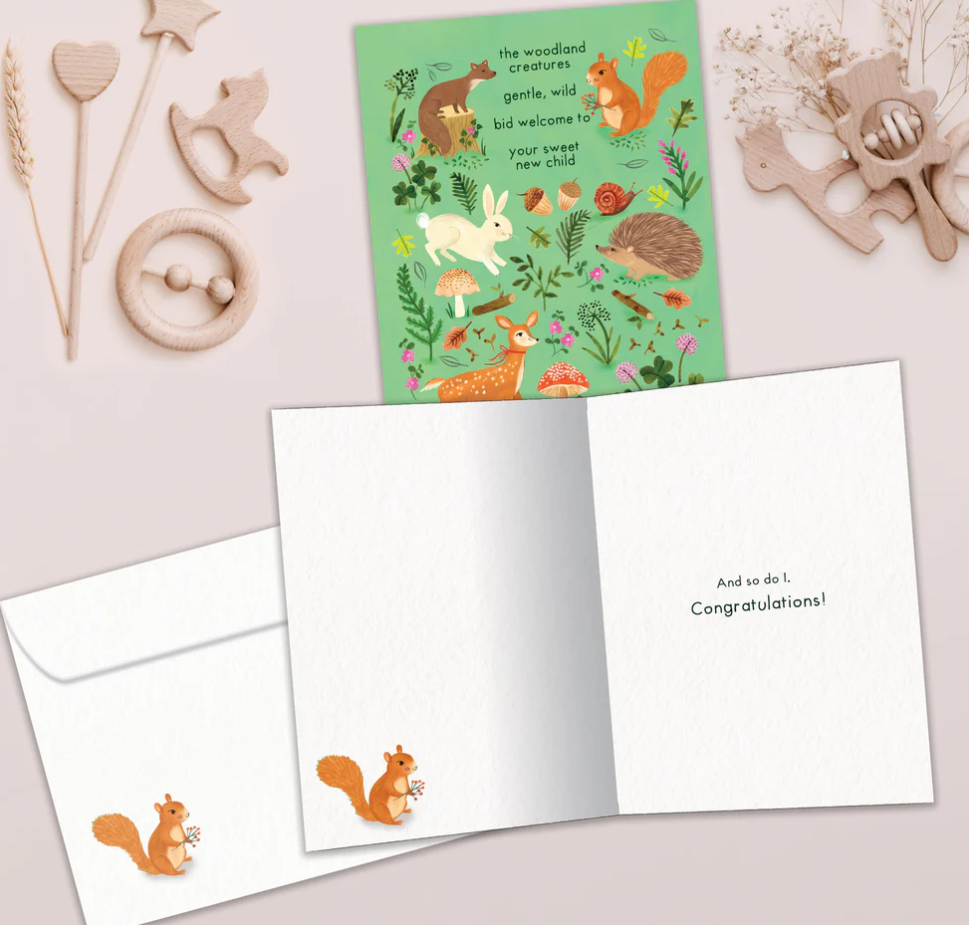 Tree Free Greeting Card Hello Little One - New Baby