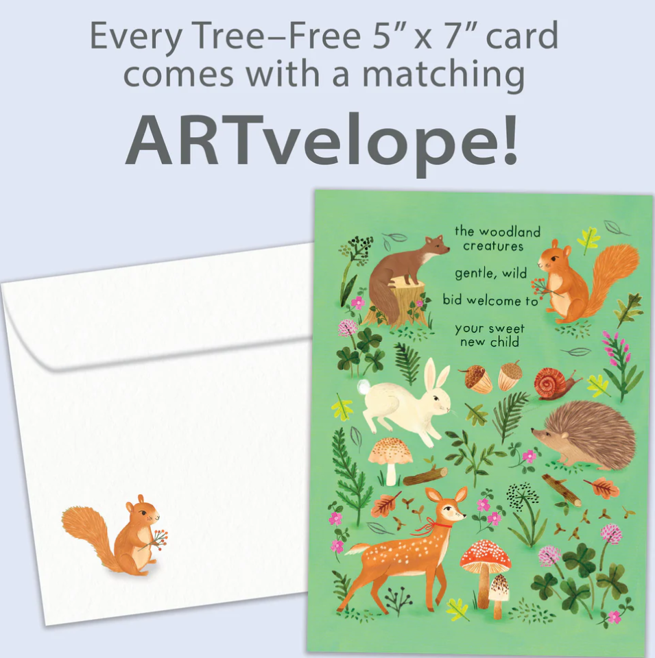 Tree Free Greeting Card Hello Little One - New Baby